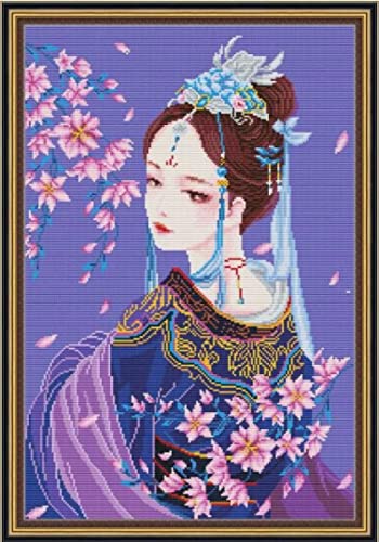 Kit d'art diamant peinture à strass femme rétro pour décoration murale salon
