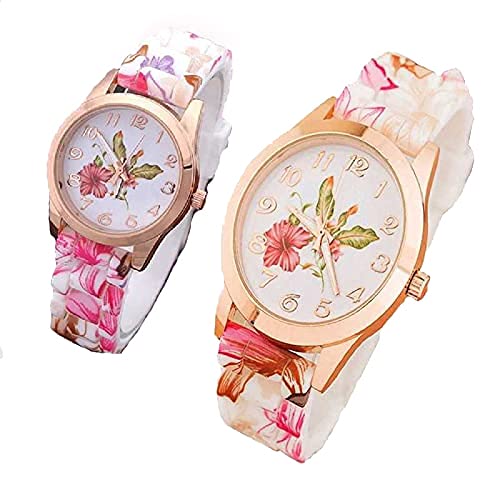 sooms Floral Design Silicon Girls and Women Watch (B091MGWY6F) Amazon Price History, Amazon Price Tracker