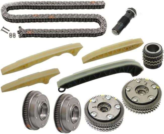 Timing Chain Kit +Full Set 4pcs Camshaft VVT Adjuster For