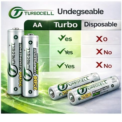 Image of AA Rechargeable Battery 2500mAh 1.2V Ni-MH | High Capacity Low Self Discharge | Pack of 2 Suitable for Camera, Remote, Toys, Flashlight, Game Controller & More