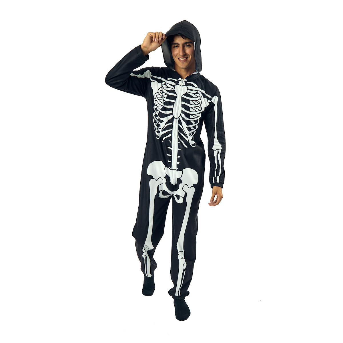 BioworldSkeleton Men's Hooded Union Onesie Costume Suit