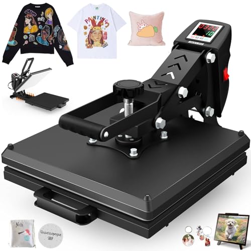 AKEYDIY Heat Press 15x15, Digital Shirt Press Heat Up Fast & Even, Pro...
