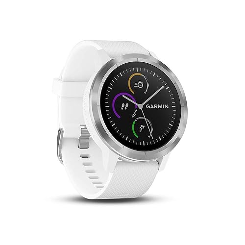 Garmin - Reloj inteligente Garmin Vivoactive 3 de 1,2' GPS Resistente al agua 5 ATM Glonass Blanco Acero inoxidable (Renovado)