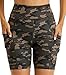 Anwell Short de cyclisme pour femme - Court - Pour téléphone portable, Tablier camouflage, M