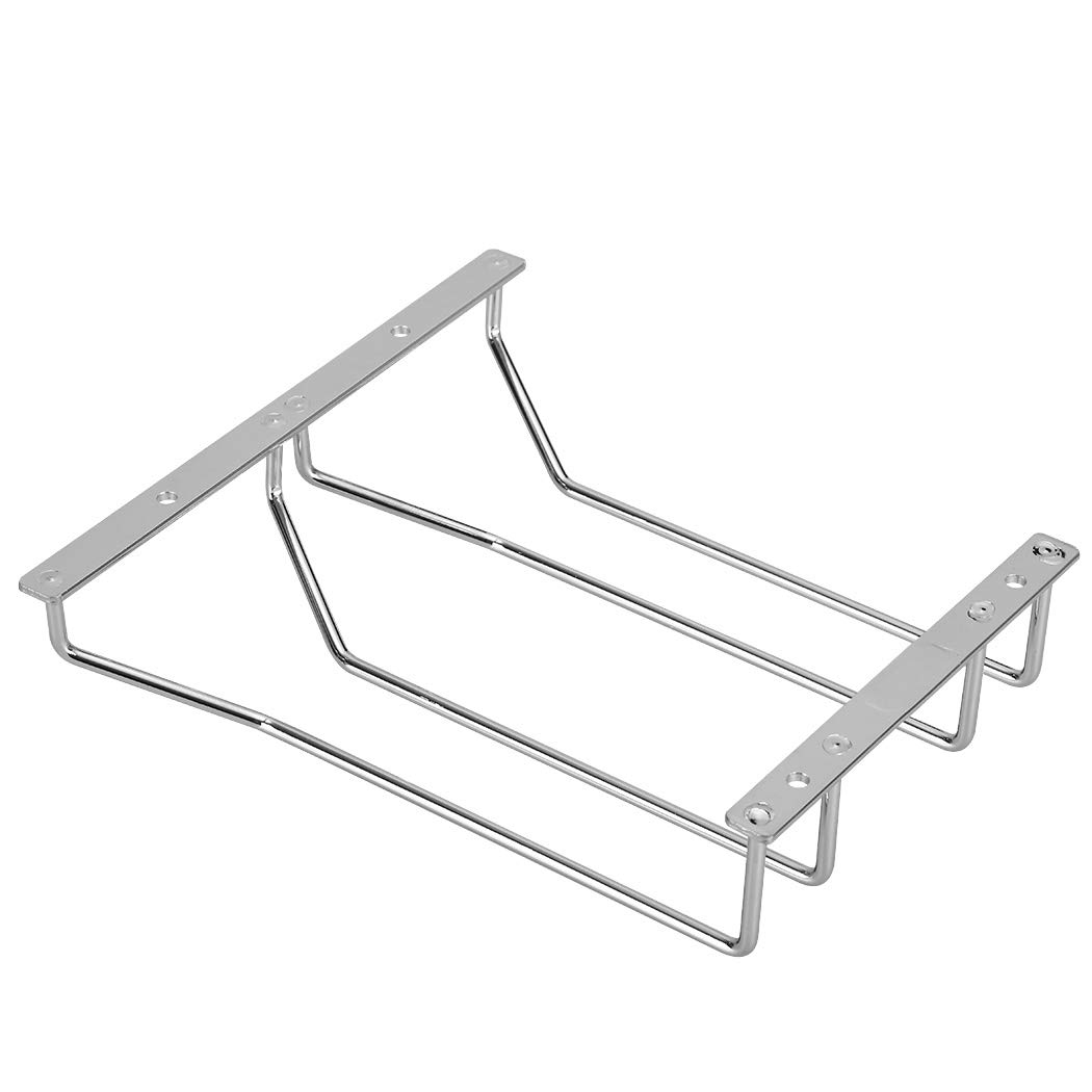 Porta bicchieri da vino, con manico, 22 cm, colore: argento
