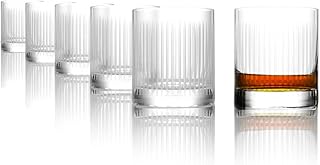 Stölzle Lausitz Soho Whiskyglas-Set, 305 ml, Becher mit schwerem Boden, Set mit 6 eleganten Kristallgläsern, bleifrei und spülmaschinenfest, Whiskygläser für Bourbon- und Scotch-Liebhaber