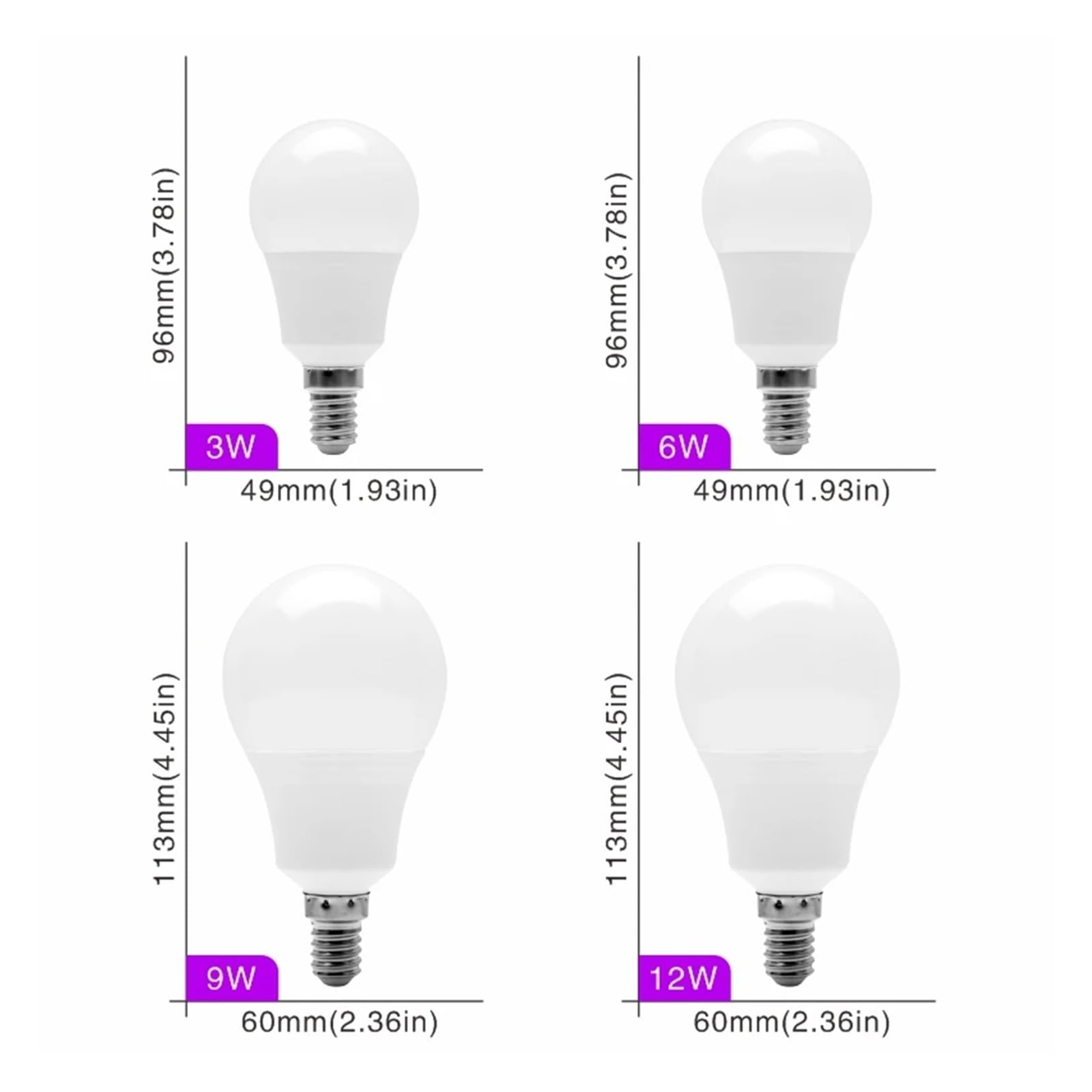 Générique E27 LED Birne E14 20W 18W 15W 12W 9W 6W 3W AC 220V-240V Spot Beleuchtung Kaltweiß/Warmweiß (Warmweiß, E14 9W, 220V)