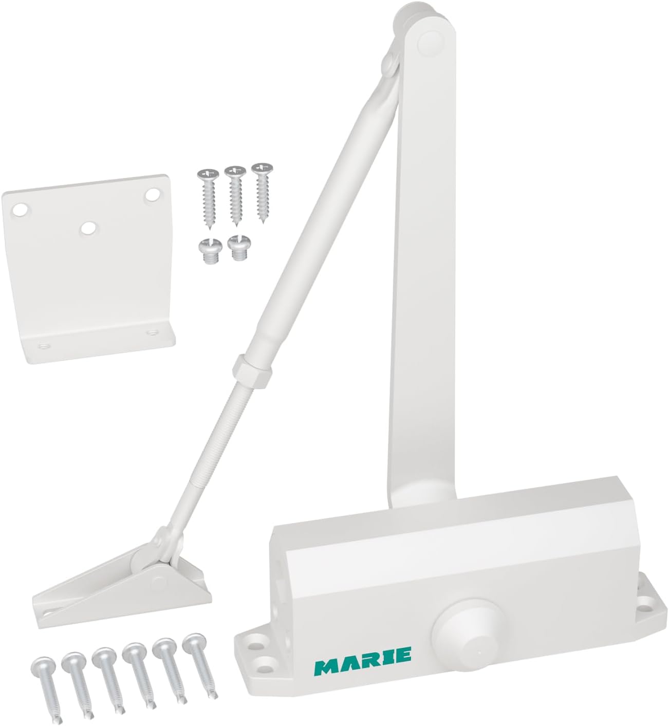 MARIE Door Closer with Hold Open White