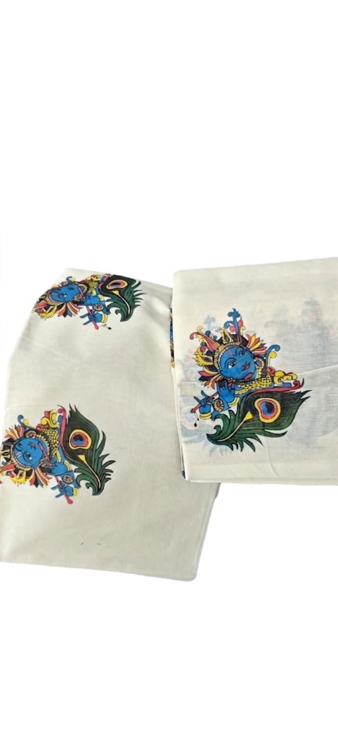 Traditional Kerala Cotton Printed Set sarees-image-48