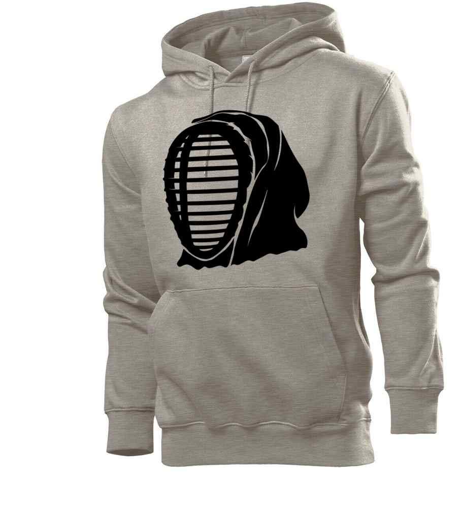 Generisch Kendo - Felpa da uomo con cappuccio grigio. S