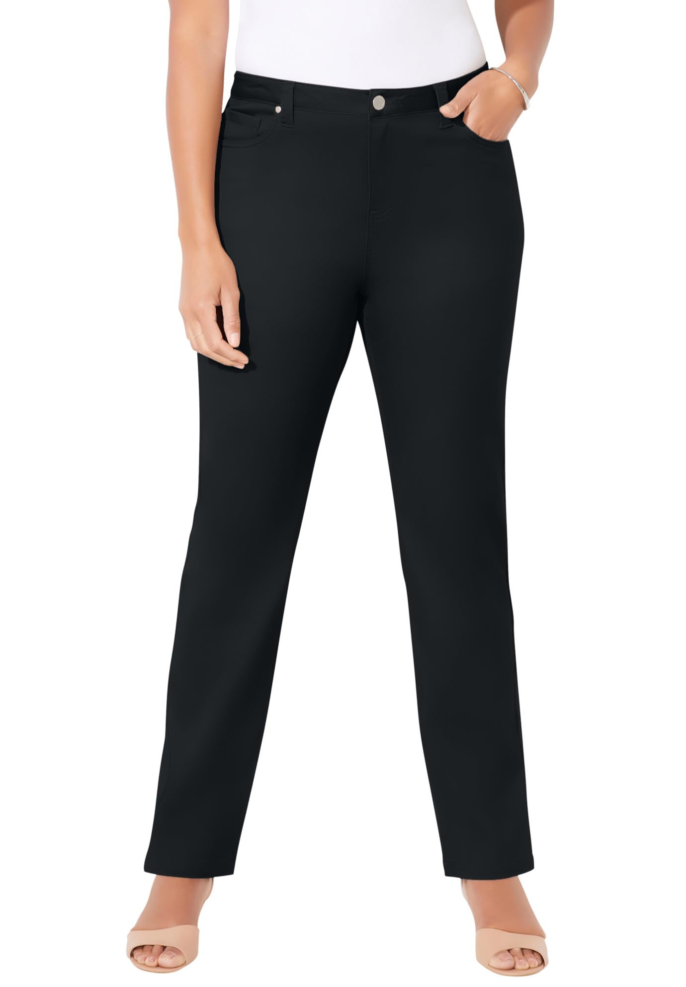 Womens Plus Size Sateen Stretch Pant
