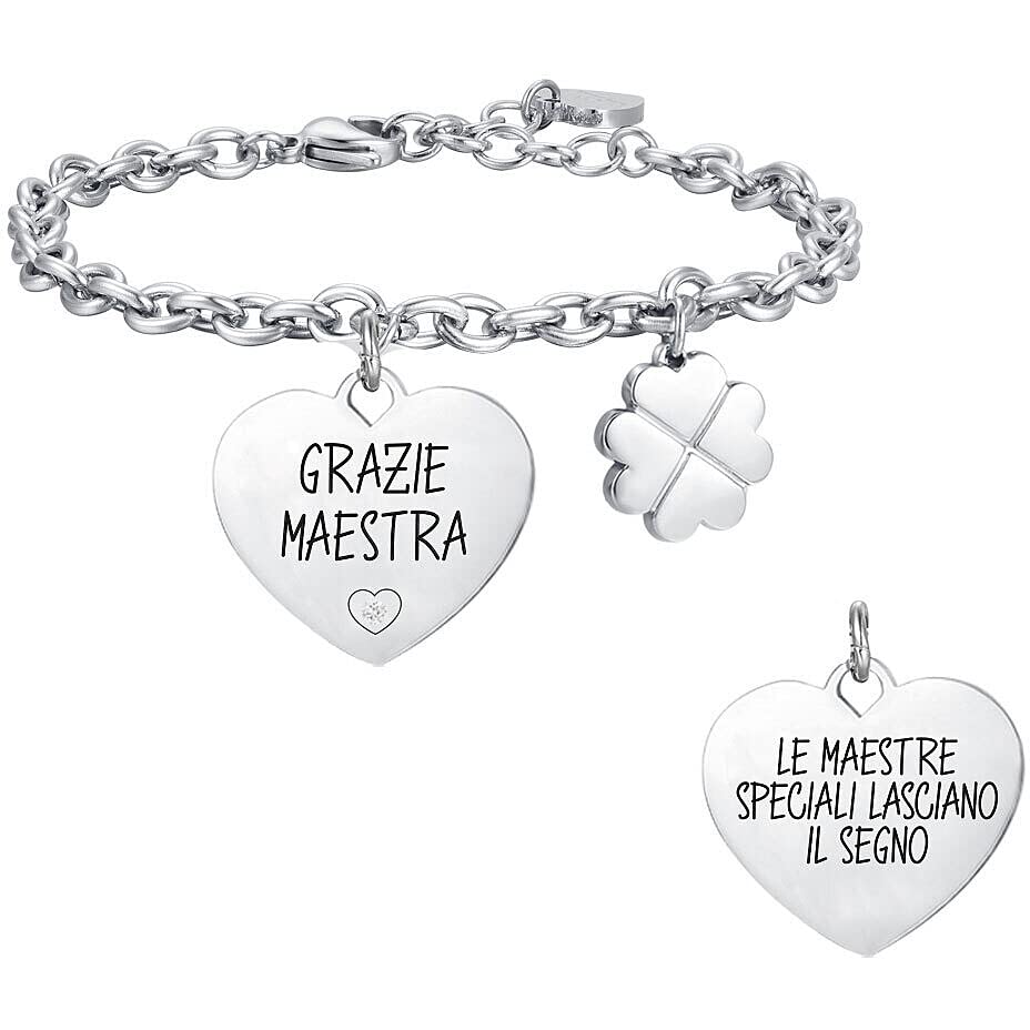 Luca Barra Bracciale, Collezione Summer. Bracciale da Donna in Acciaio Grazie maestra Le maestre Speciali lasciano Il. La referenza è BK2489