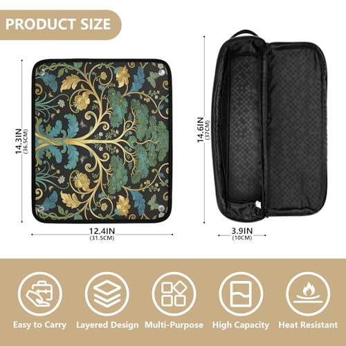 Bolsa de viaje para herramientas de cabello con alfombrilla resistente al calor para planchas y rizadores miniatura 4