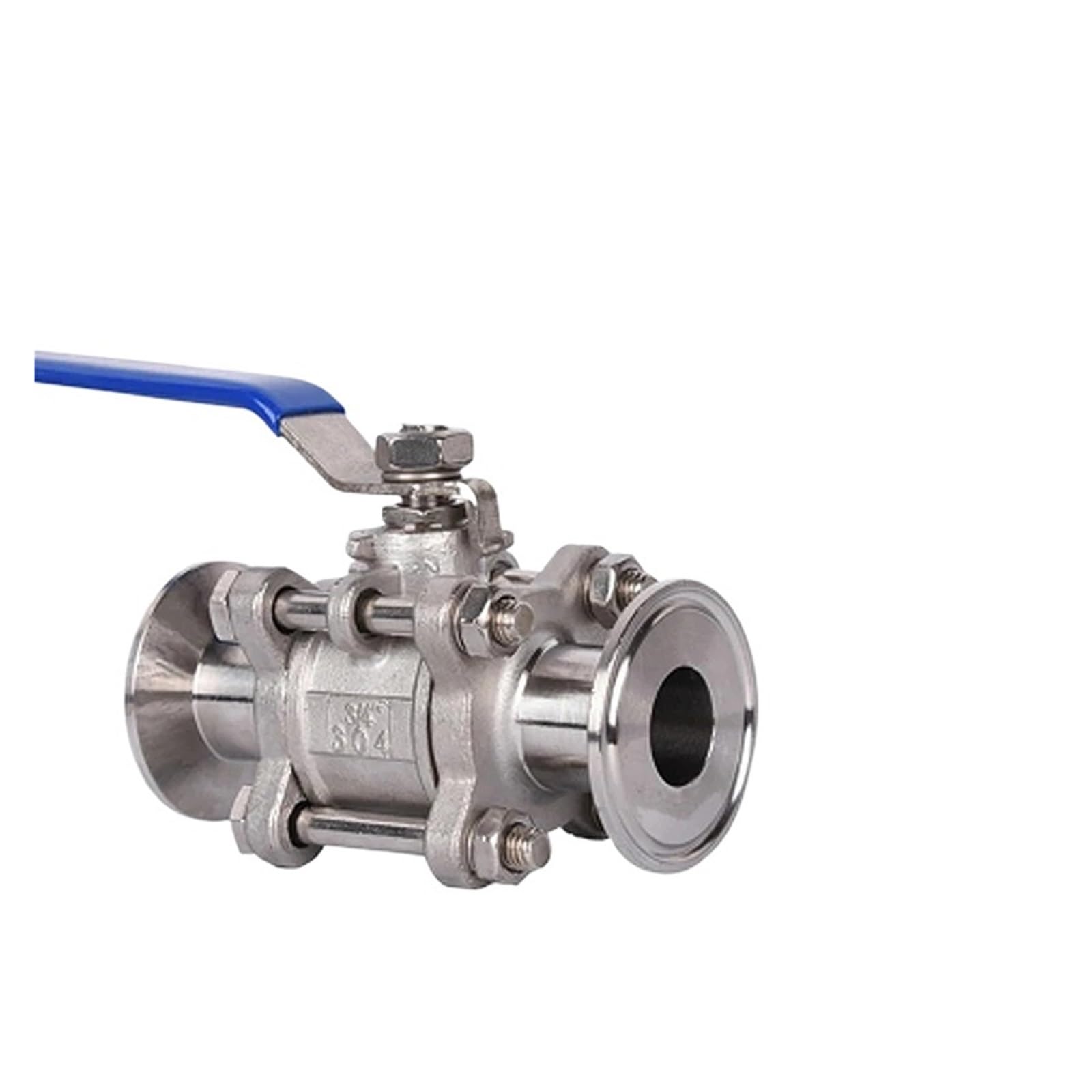 1/2" 3/4" 1" SS304 Acero inoxidable SS316 Válvula de bola sanitaria 3 Tipo de virola de abrazadera de tres piezas(34)