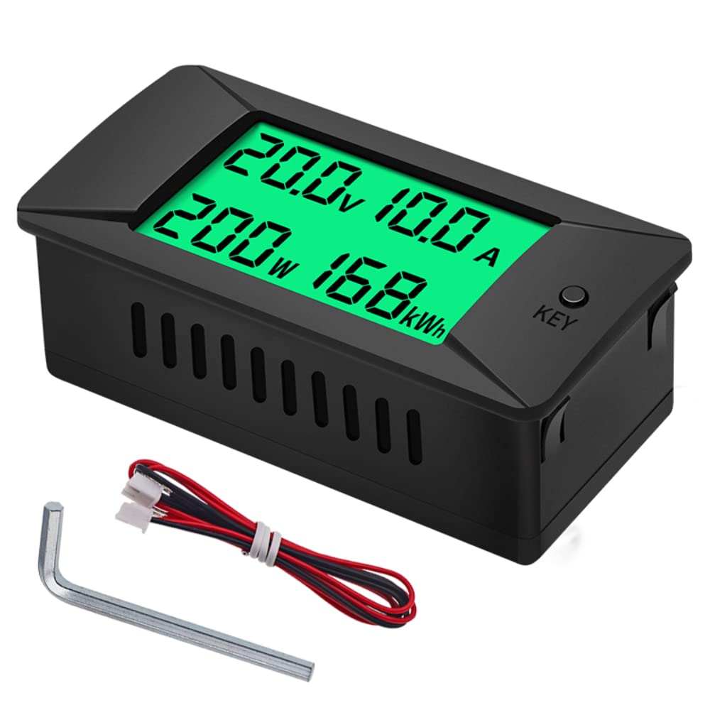 DollaTek PZEM-025 Wyświetlacz DC Cyfrowy miernik woltowy Samochodowy Amperemetr Moc Kwh Watt Miernik 300V 100A Bocznik Wbudowany