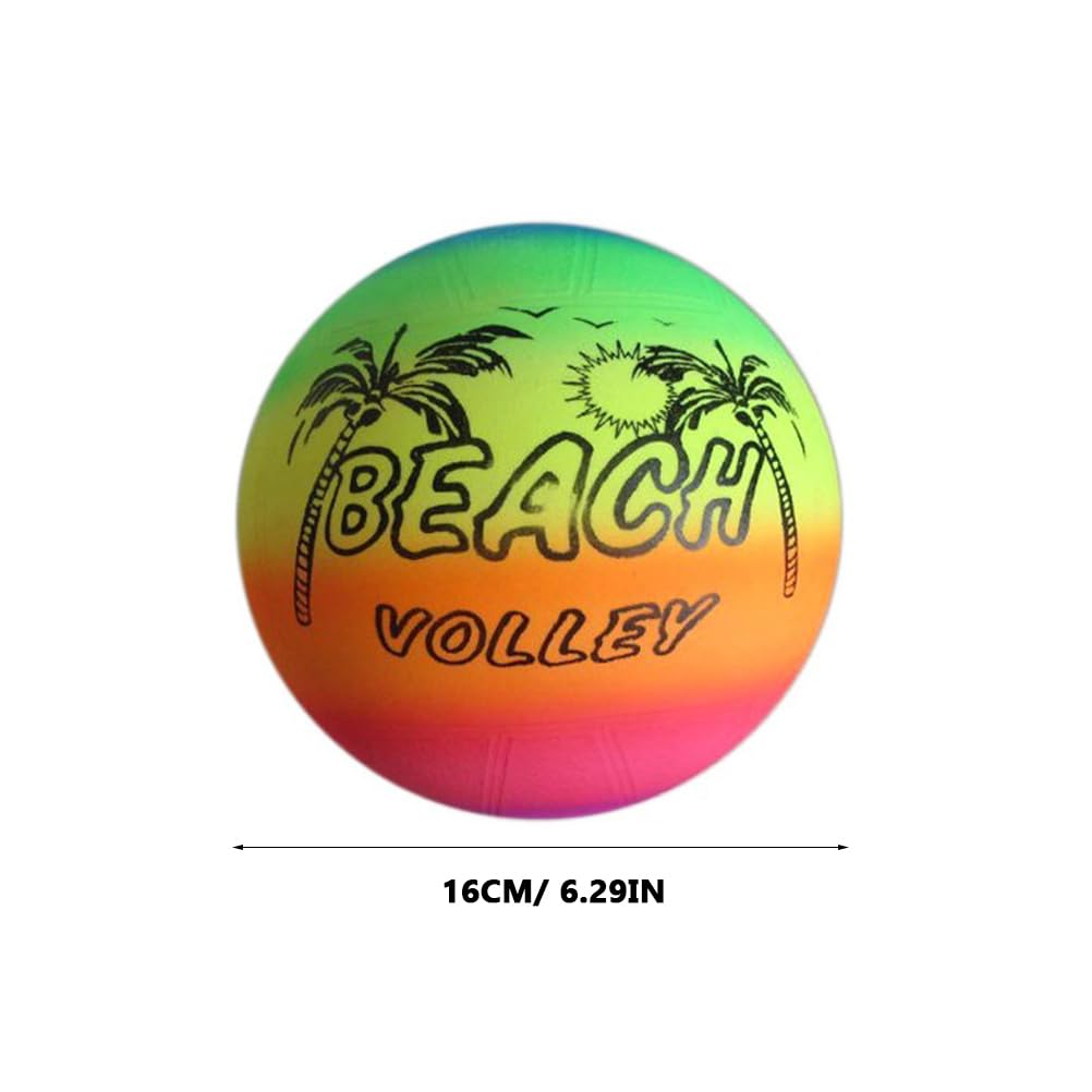 TOYANDONA Rainbow Ball Kickball Handball Sports Toy for Kids Indoor Outdoor Coordination Training Soft Foam 7.87In - Image 2