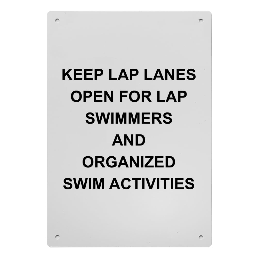 Keep Lap Lanes Open For Lap Swimmers Sign, 8.5 x 11 in