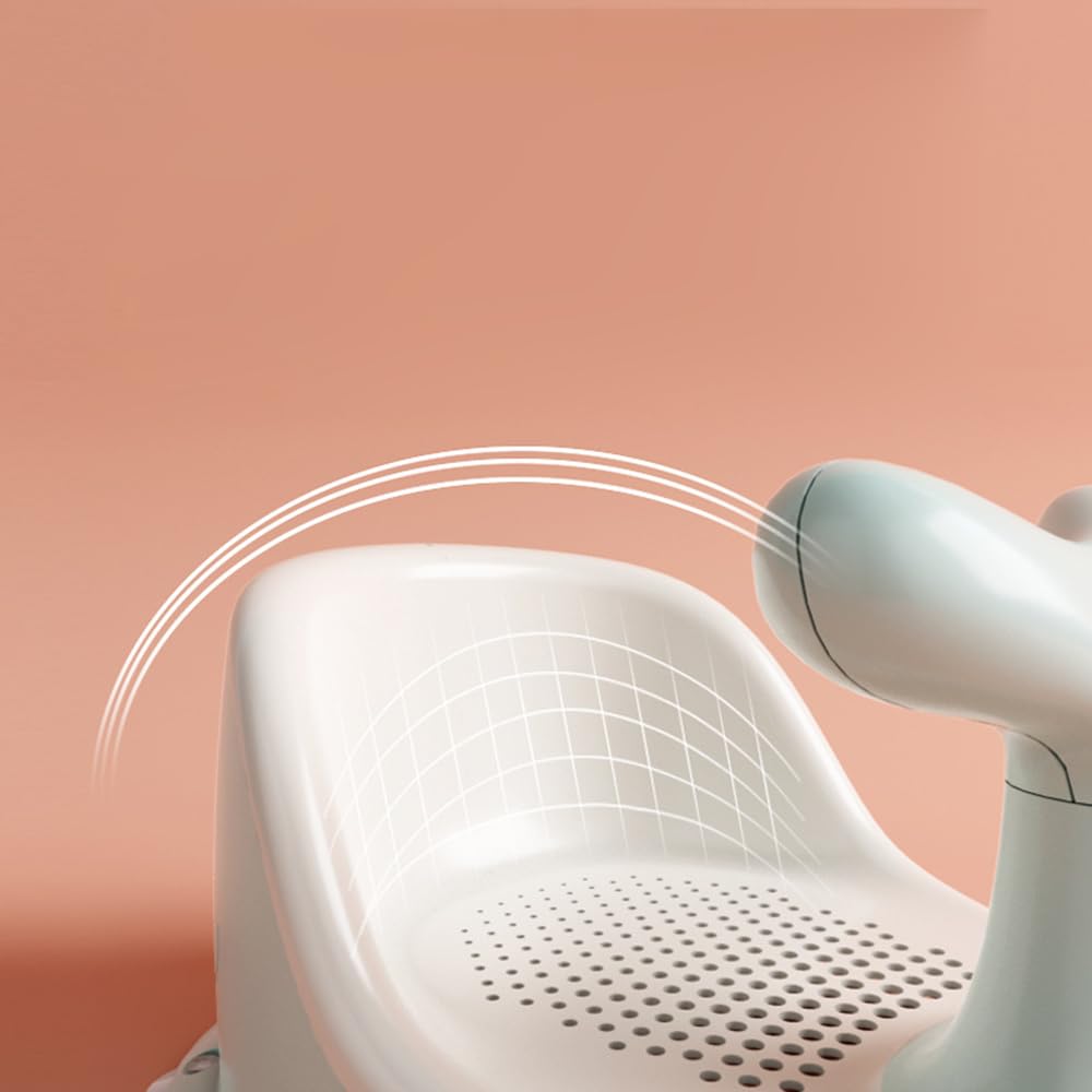 Asiento de baño para bebé con forma de ballena con 4 ventosas, silla de ducha para bebés de 6 a 36 meses, sin suciedad oculta (rosa)
