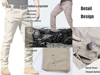 Lightweight Cargo Pants for Men Fishing Baggy Vintage Work Pants Outdoor Breathable Combat Ripstop Hiking Pant