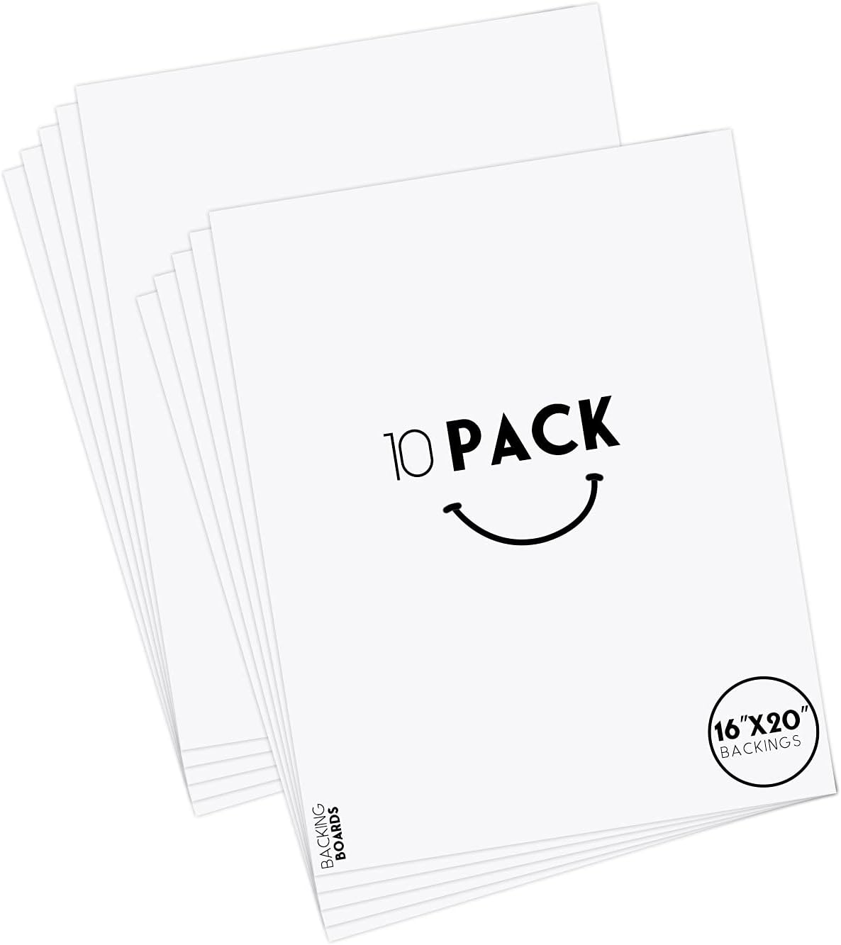 Pack of 10 16x20 inch Picture Backing Board for Frames, Artworks, Photos (10 Backer Boards only)