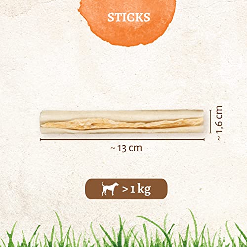 8in1 Delights Chicken Sticks - gesunde Kaustangen für Hunde, hochwertiges Hähnchenfleisch eingewickelt in Rinderhaut, 3 Stück