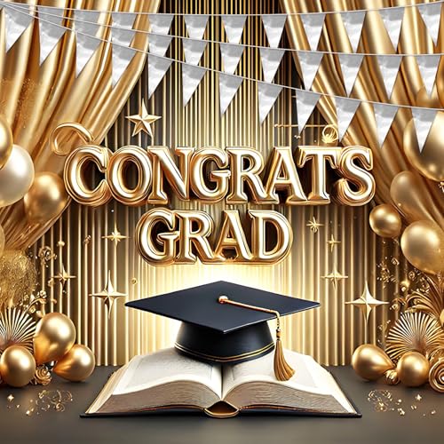 Image of 65FT Silver Glitter Triangle Pennant Banner Flag Metallic Bunting Fabric Garland for Christmas Graduation Wedding Engagement Anniversary Bachelorette Birthday Bridal Shower Valentine's Party Supplies