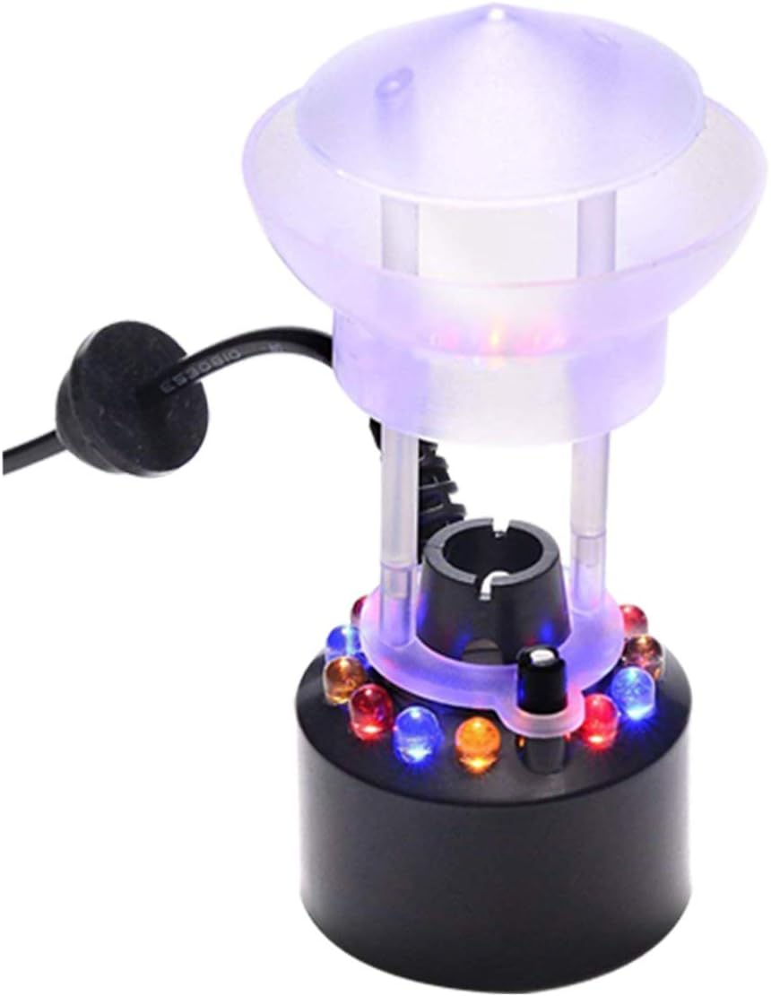 Halloween Party Mist Maker,Ultrasonic Mist Maker Fogger with Waterproof Frame 12 LED Red Yellow and Blue Light Flashes For Halloween Decoration Water Fountain Pond Fogger and Rockery Fishtank Vase Bir