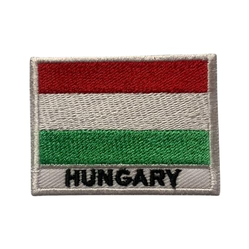 Écusson brodé drapeau avec nom thermocollant ou à coudre Symbole national militaire pour vêtements, sacs à dos, casquettes Hongrie