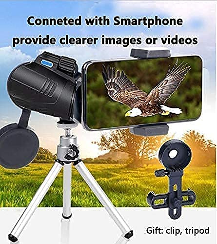 Monokular-Teleskop 12x60 – Mit Smartphone-Adapter, Wasserdicht, BAK4-Prisma – Für Outdoor