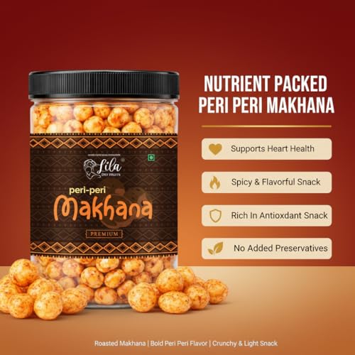 Image of LILA DRY FRUITS Party Snack Combo Roasted Cashew, Himalayan Pink Salt Cashew Almond, Black Pepper Almond, Chatpata Cranberry, Makhana Peri Peri, Makhana Roasted (500 grams)