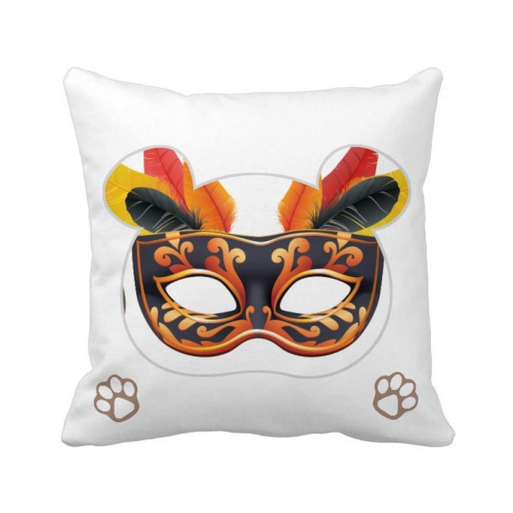 Housse de coussin plume carrée Happy Carnival of Venise décoration canapé maison