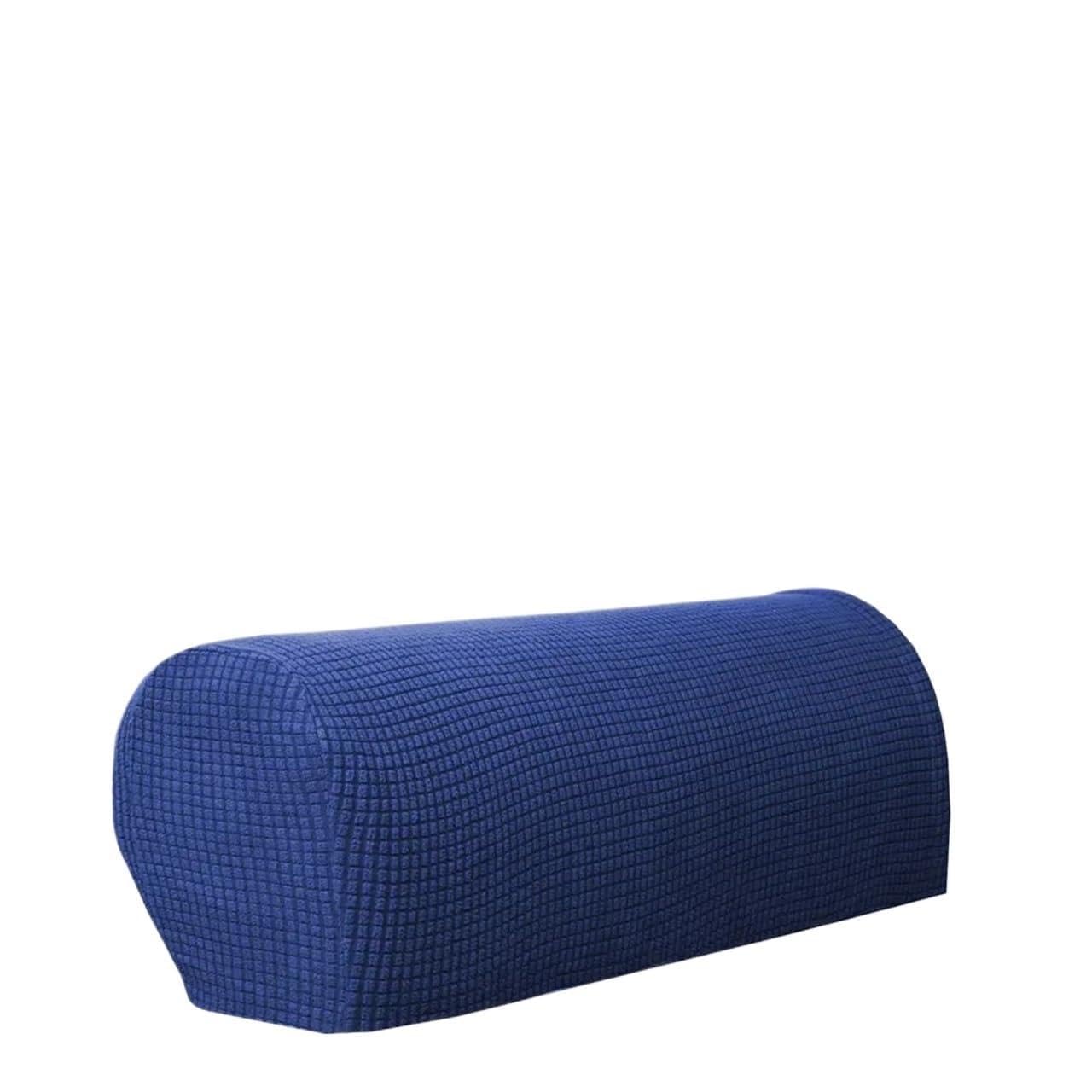 Zovloer Arm Chair Covers 3sets Fit Stretch Stretchy Couch Arm Protector Fleece Sofa Armrest Covers Chair For Recliner Armchairs Sofas Couch(Dark blue)