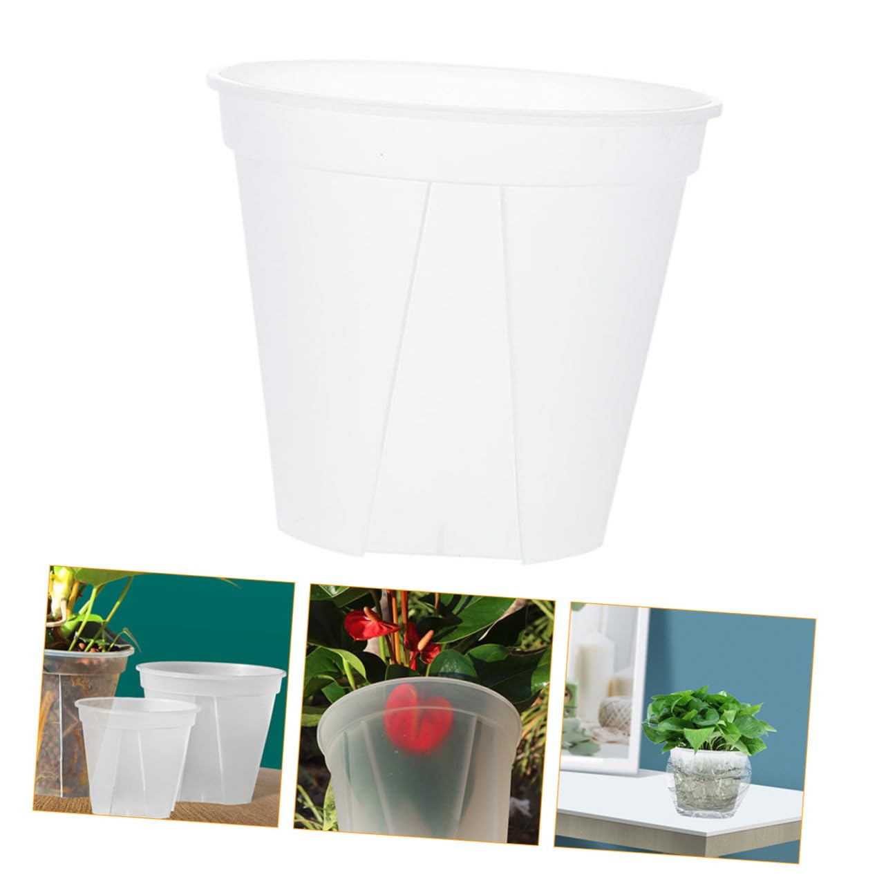 GALPADA Blumentopf 27cm aus Kunststoff Stabiles 2 Stück Orchideentöpfe mit Löchern für Outdoor Anbau und Belüftung Nicht Leicht Verformbar