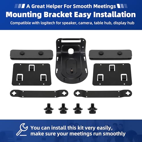 Image of Video /Rally Mounting Kit Compatible with Logitech Speakers, Cameras, Desktop Hubs, and Display Hubs to Make Conferencing Easier and More Efficient, 939-001644 Mounting Bracket