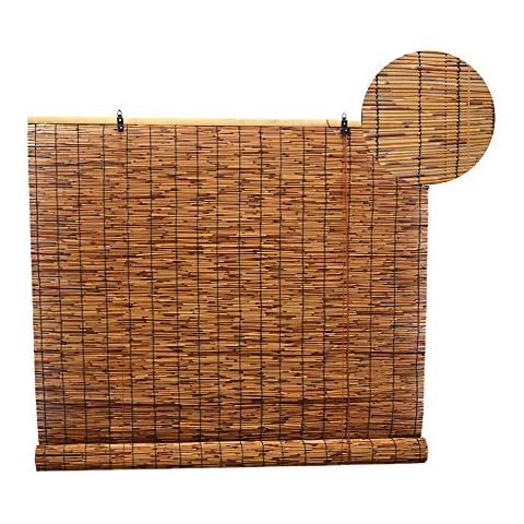 DLLY Bamboo Reed Roller Blinds for Windows Cover