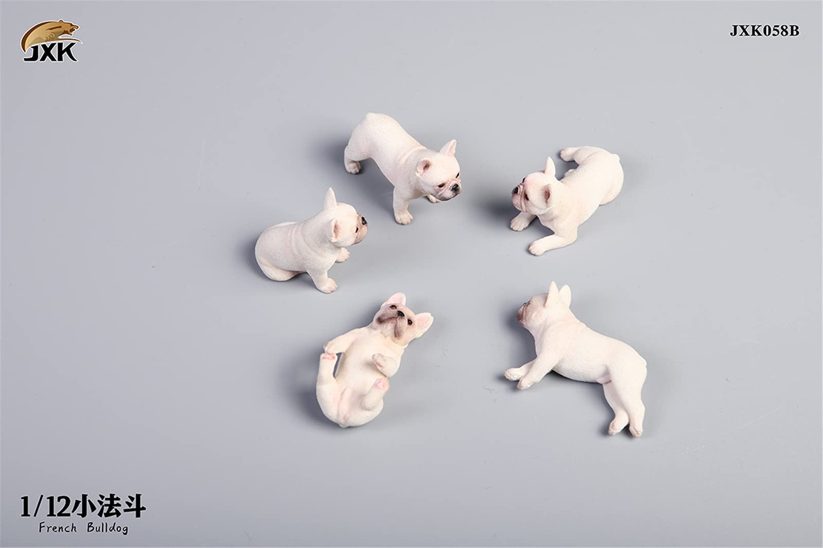 Amazon.co.jp: 1/12 サイズ ミニ フレンチ·ブルドッグ 犬 動物 5個 