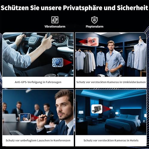 NinjaCam Hidden Camera Detector Wanzenfinder, Wanzen Detektor, Kamera Detektor, Signal Bug Detector, RF Signal Detektor für GPS Locator Tracker Abhörgeräte Funkkameras für Hotel Heim Büro Reisen