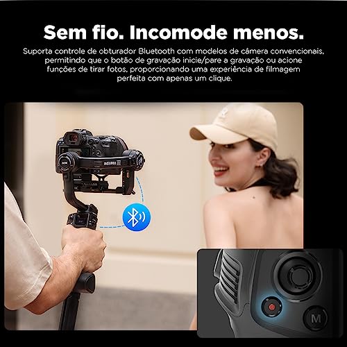 Estabilizador Weebill 3s Gimbal Tela de 0.96 pol. Controles Integrados Cardan de 3 Eixos Portátil Ba