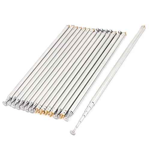 Antena telescópica de 97cm y 7 secciones para radio y TV pack de 15 unidades