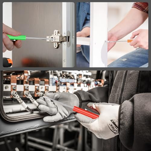 Image of 6 Pieces Pocket Screwdriver Mini Tops And magnetic pocket screwdriver with A Single Blade Head for Mechanical, Electrician (Colorful)