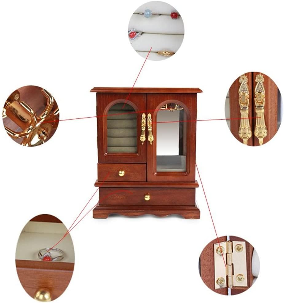 Wardrobe Jewelry Display Storage Foldable Case For Wedding Bracelet Earrings Necklace Jewellery Gift Organizer Box(E)