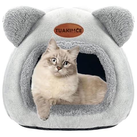 TUAKIMCE Cat Cave Bed with Removable Cushion Cover