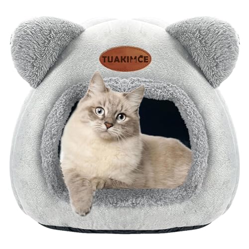 TUAKIMCE Cat Beds for Indoor Cats, Cat Cave Bed Igloo, Cat B