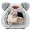 cat cave bed grey