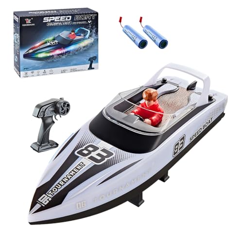 Bateau hors-bord RC double hélice HJ821 pour un pilotage stable sans vagues