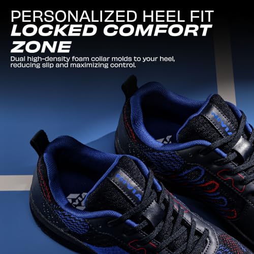 Image of Nivia Glister 2.0 Badminton Shoes for Men | Your Ultimate Companion for Superior Court Performance | Badminton Sports Shoes | Best Non Marking Court Shoes | (Grey /Orange /Red)