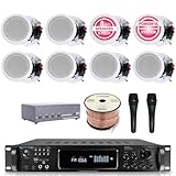 Home Audio System Kit - 7.2 Channel 1500W Bluetooth Amplifier w/ 8 Qty of 8