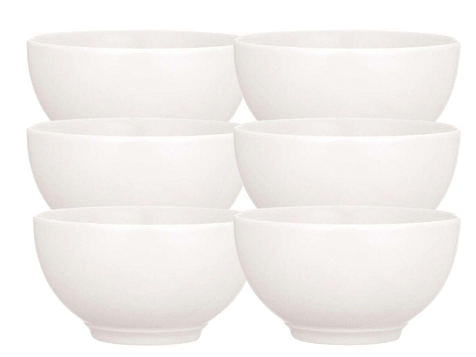 Villeroy & Boch 10-1380-8954 Twist BOL 6-Pieces Classic Bowl Set for Cereal/Salad/Desserts, Premium Porcelain, White, Dishwasher Safe, 650 ml