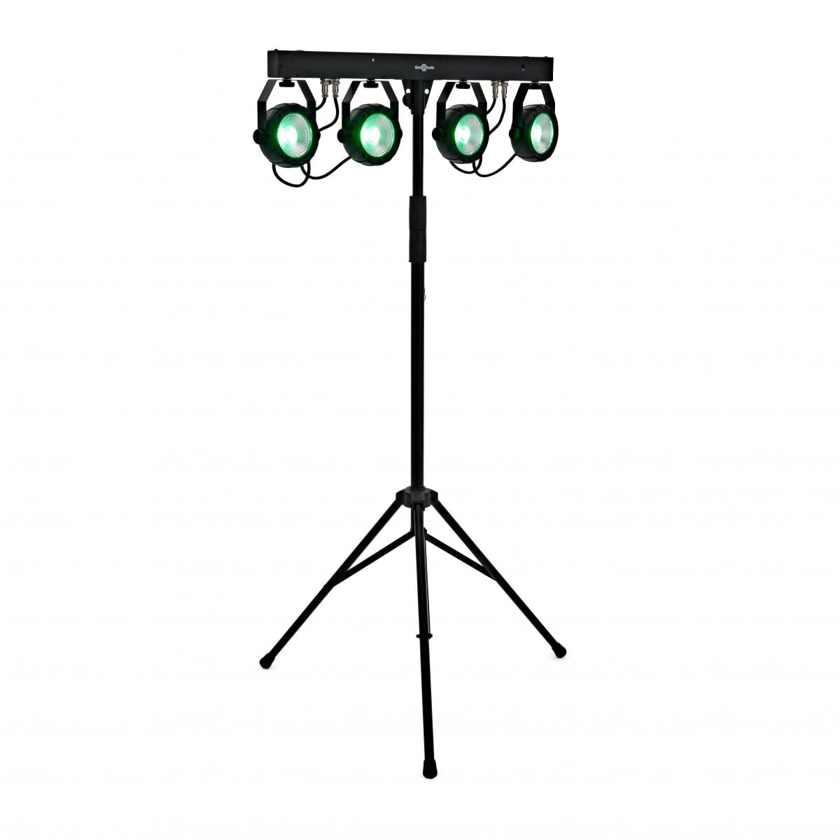 Cosmos COB Party Sistema de Iluminación Gear4music | Luces COB vivas y audaces con soporte en T y mando, iluminación reactiva al ritmo, modos de inicio rápido