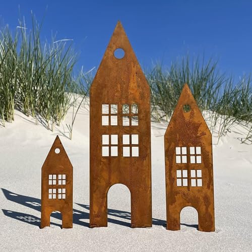 Statuette de châteaux rouillés rétro : objet déco extérieur résistant aux intempéries - 8